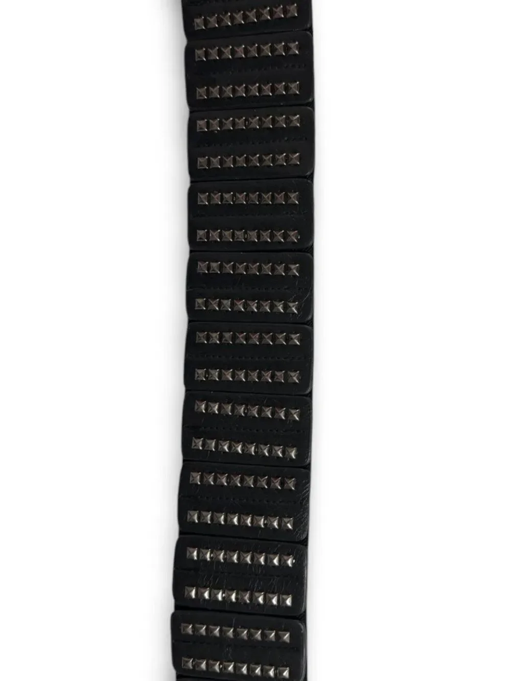 Black Leather Studded Wide Waist Belt NWT